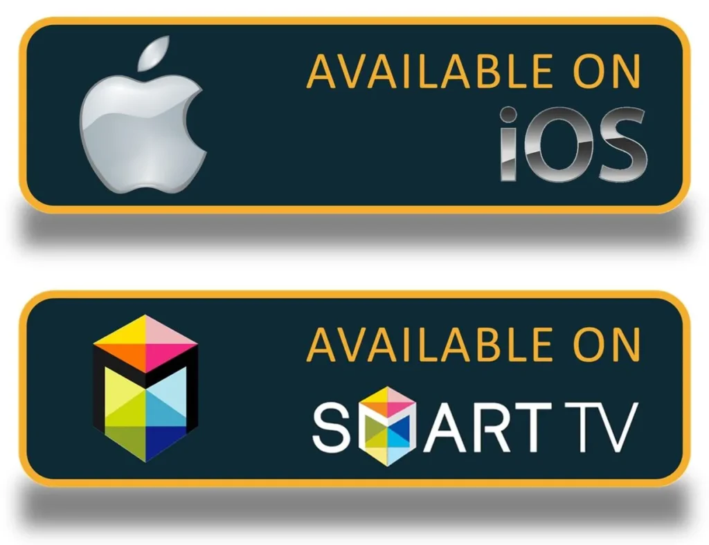 iOS devices and Smart TVs compatible with Raswaver IPTV service.